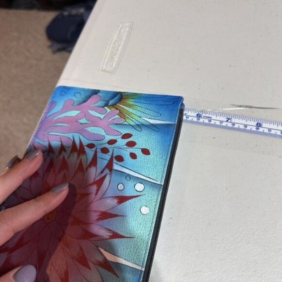 Anuschka Women's Hand Painted Genuine Leather RFID Organizer Wallet Multicolor - Picture 11 of 11